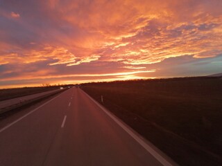 road, highway, sky, landscape