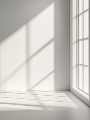 Abstract light grey background/interior. Copy space