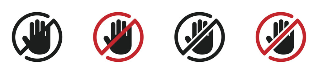  Restricted area vector icons. Not allowed vector icon designs