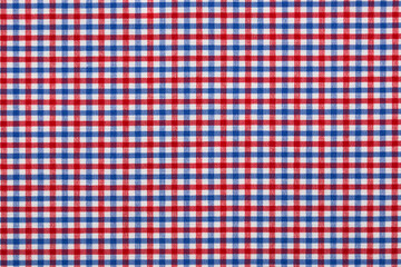 red, blue and white checkered fabric a background or texture
