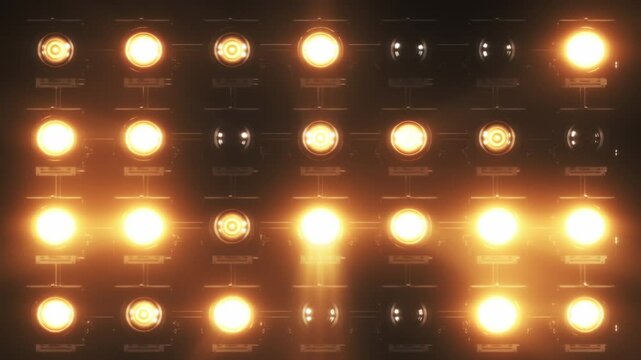 Lights Flashing Wall Showtec VJ Stage Floodlight 4K Blinder Blinking Lights Flash Club Flashlights Disco Lights Matrix Beam Lights Bulb Halogen Headlamp Lamp Nightclub Turn Off On Loop