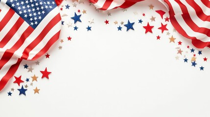 Fototapeta premium Stunning american flag background with stars for patriotic designs and projects