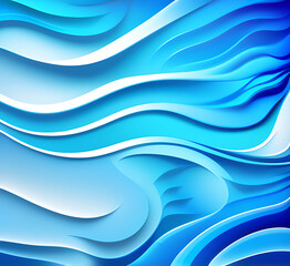 Fototapeta premium Waves on water. Nature background. Fashionable liquid design. Illustration for banners, flyers and presentations. generative ai