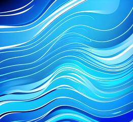 Fototapeta premium Waves on water. Nature background. Fashionable liquid design. Illustration for banners, flyers and presentations. generative ai