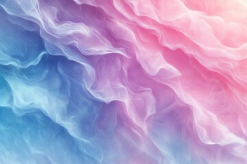 Obraz premium Ethereal Watercolor Dreamscape, soft gradient of pink, purple, blue, delicate brushstrokes, high-definition digital illustration, serene and calming ambiance