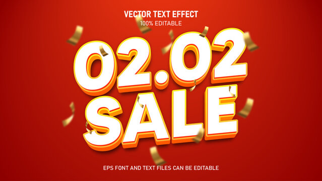 02.02 sale 3d style editable text effect