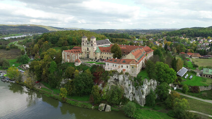 Aerial view of Benedictine Abbey in Tyniec