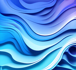 Obraz premium Waves on water. Nature background. Fashionable liquid design. Illustration for banners, flyers and presentations. generative ai