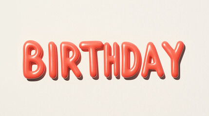 Fototapeta premium Birthday Celebration: A whimsical, playful, and colorful birthday celebration message. The word 