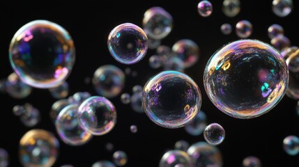 Enchanted Bubbles Dance in the Dark