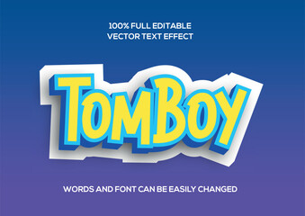 Tomboy 3d Text Effect