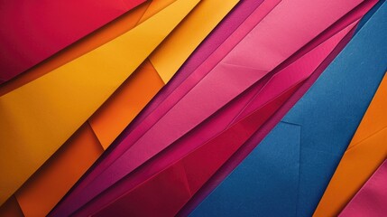 Fototapeta premium Vibrant, modern artwork from paper origami