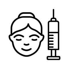 Beauty injection icon color editable