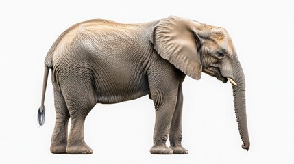 Obraz premium Majestic African Elephant Standing Gracefully in Natural Pose