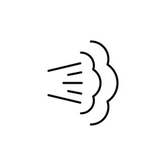 Air spray cloud icon Flat fill set collection