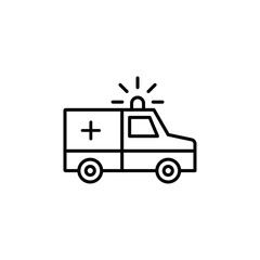 Ambulance icon Flat fill set collection