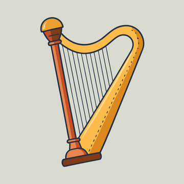 harp vector illustration