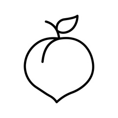 peach icon color editable on white background