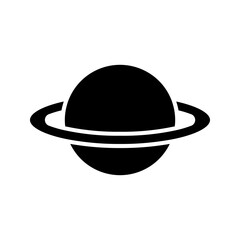 Planet icon color editable on white background