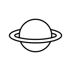 Planet icon color editable on white background