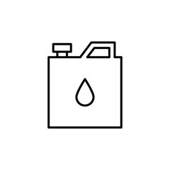 canister of motor oil icon Flat fill set collection