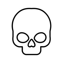 Scull icon color editable on white background