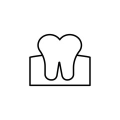 Cavities icon Flat fill set collection