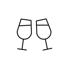 Champagne toast icon Flat fill set collection