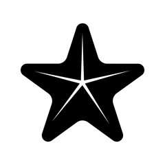 Starfish icon color editable on white background