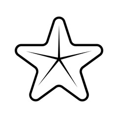 Starfish icon color editable on white background