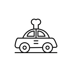 Clockwork car toy icon Flat fill set collection