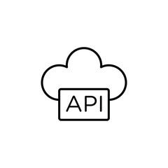 Cloud API icon Flat fill set collection