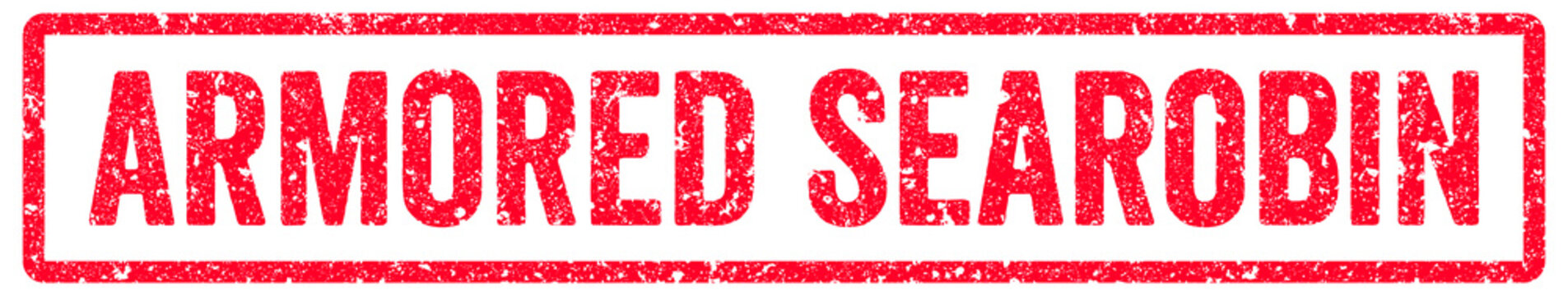 Armored Searobin Stamp Transparent Seal, Red Grunge Armored Searobin Word Rubber Stamp Seal