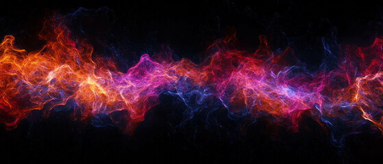 Fototapeta premium Colorful bursts of fireworks illuminate the night sky with vibrant light and motion