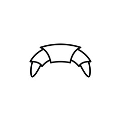 Croissant icon Flat fill set collection
