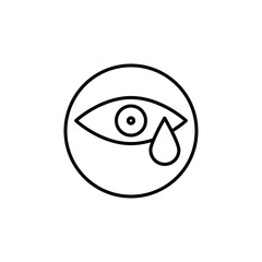 Crying icon Flat fill set collection