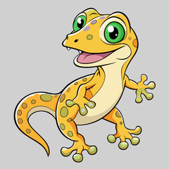 gecko cartoon isolated