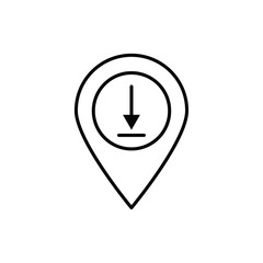 Download GPS map location icon Flat fill set collection