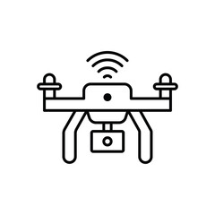 Drone Technology icon Flat fill set collection