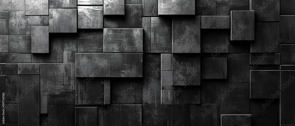 Poster glitch effect overlay creating pixelated texture with distorted digital blocks