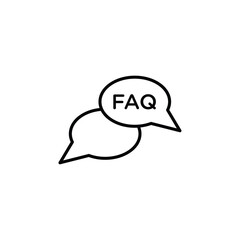 FAQ icon Flat fill set collection