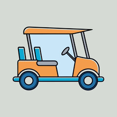 golf cart isolated on white background