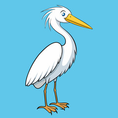 great egret vector