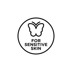 For sensitive skin icon Flat fill set collection