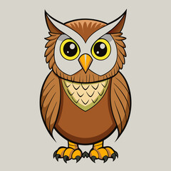 great  horned owl on a branch