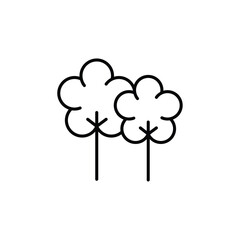 Forest and park trees icon Flat fill set collection