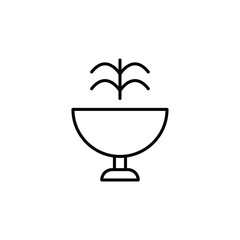 Fountain icon Flat fill set collection