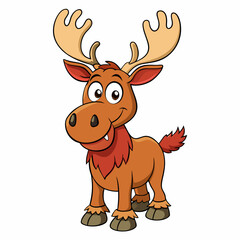 moose  isolated on white