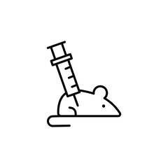 Lab rat experiment icon Flat fill set collection