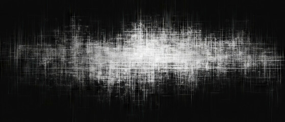 Digital distortion showcasing abstract glitch patterns and noise textures in a dark setting